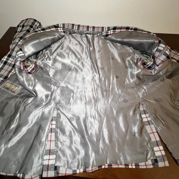 Hand Made Jeff Spencer Academia Professor Plaid Tartan Blazer Indie Statement 46 - Picture 10 of 11